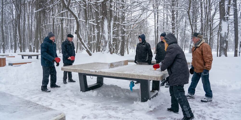 В парке «Кусково» обновили площадку для пинг-понга на 16 столов — Спорт в Москве