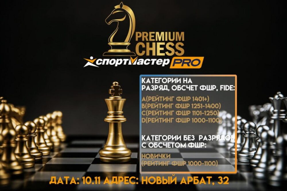 Турниры по рапиду Premium Chess пройдут в это воскресенье — Спорт в Москве