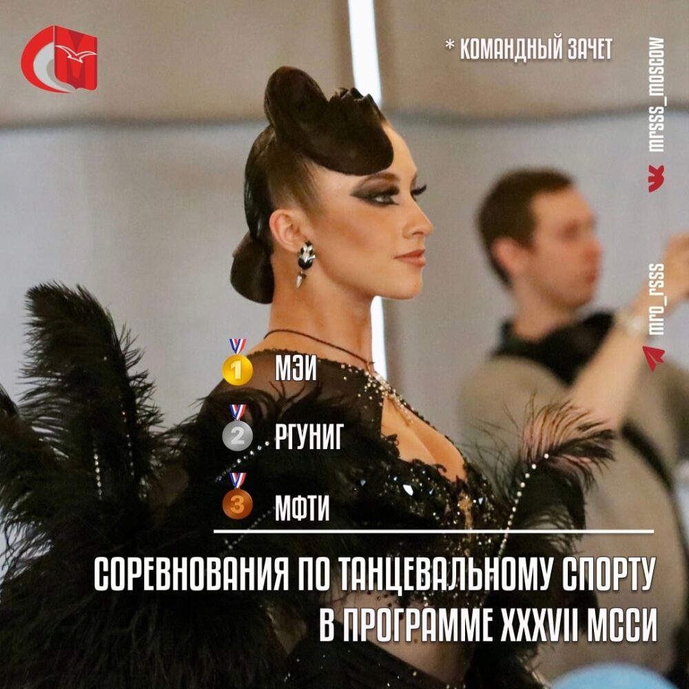 Спортсмены из МЭИ стали победителями в соревнованиях по танцевальному спорту в программе XXXVII МССИ — Спорт в Москве