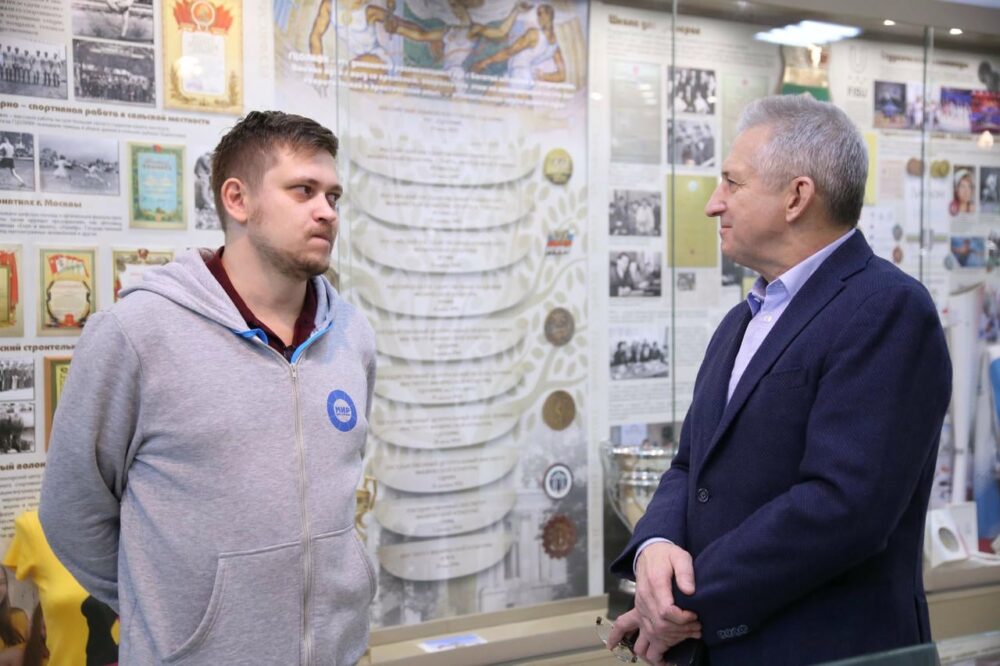 Съемки репортажа в Историко-спортивном музее — Спорт в Москве