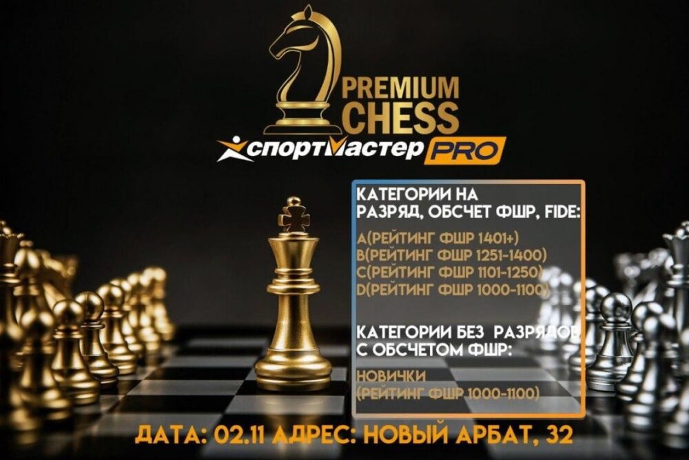 Турниры Premium Chess по рапиду пройдут в это воскресенье — Спорт в Москве