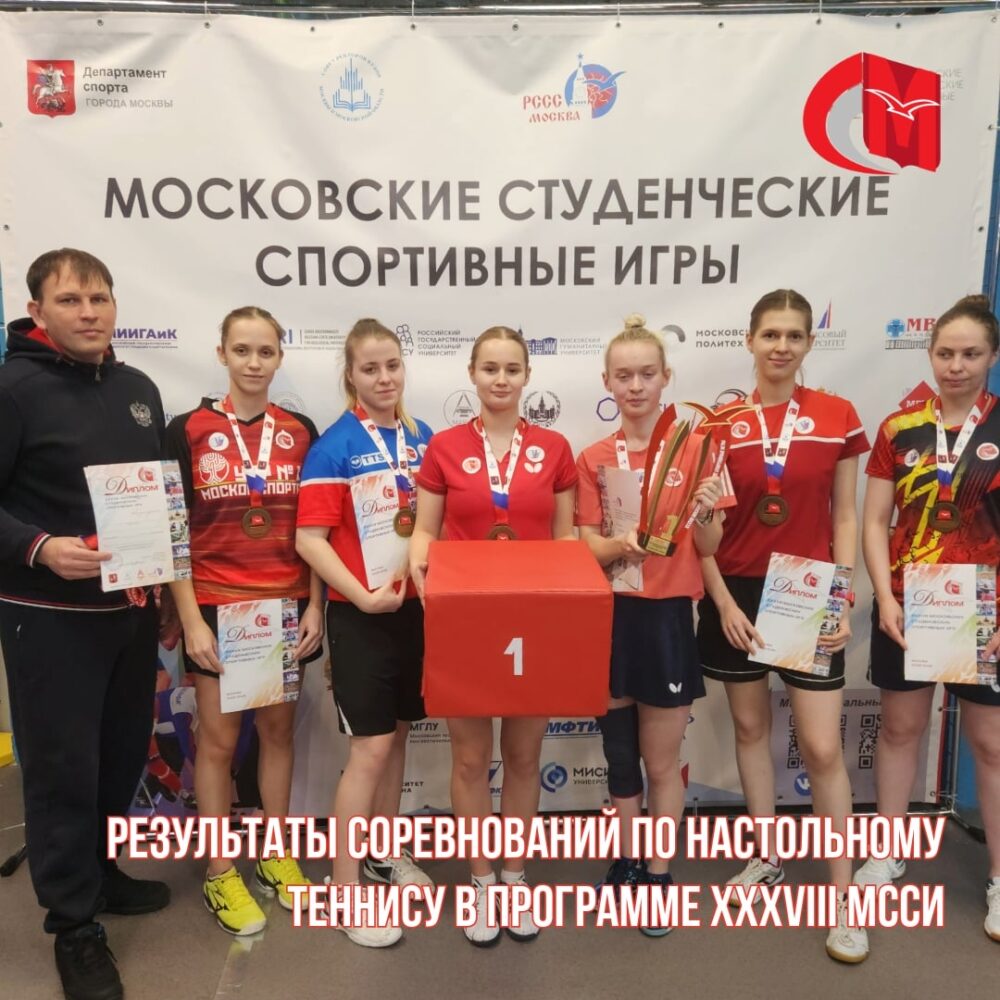 Результаты соревнований по настольному теннису (высшая лига) среди женщин в программе XXXVIII МССИ — Спорт в Москве