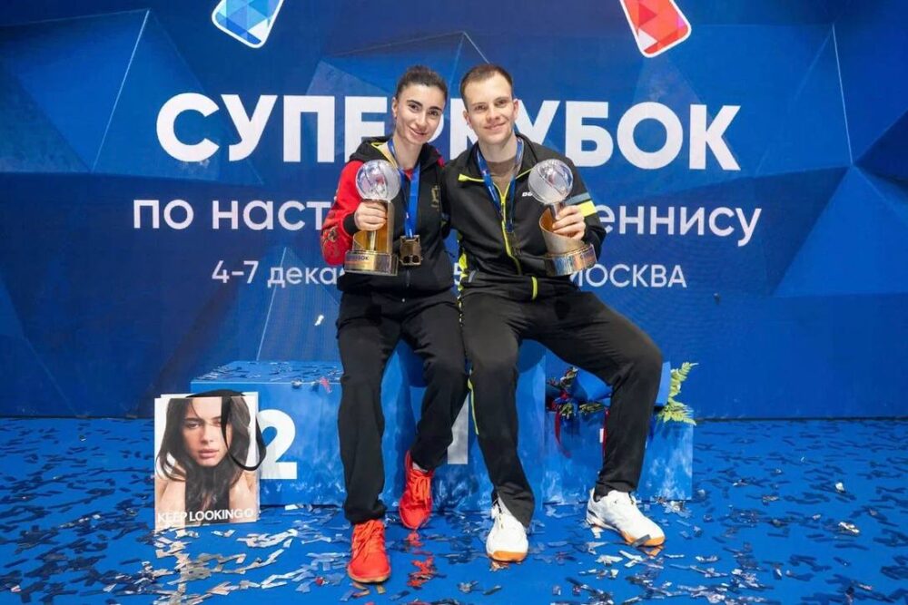 Владимир Сидоренко и Элизабет Абраамян – победители Суперкубка России по настольному теннису 2025 года — Спорт в Москве