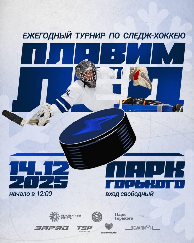 Второй ежегодный благотворительный турнир по следж-хоккею «Плавим Лёд» пройдет в Парке Горького — Спорт в Москве