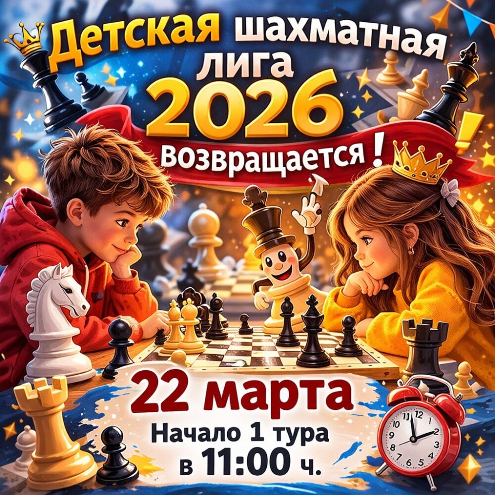 Детская шахматная лига 2026 возвращается! — Спорт в Москве
