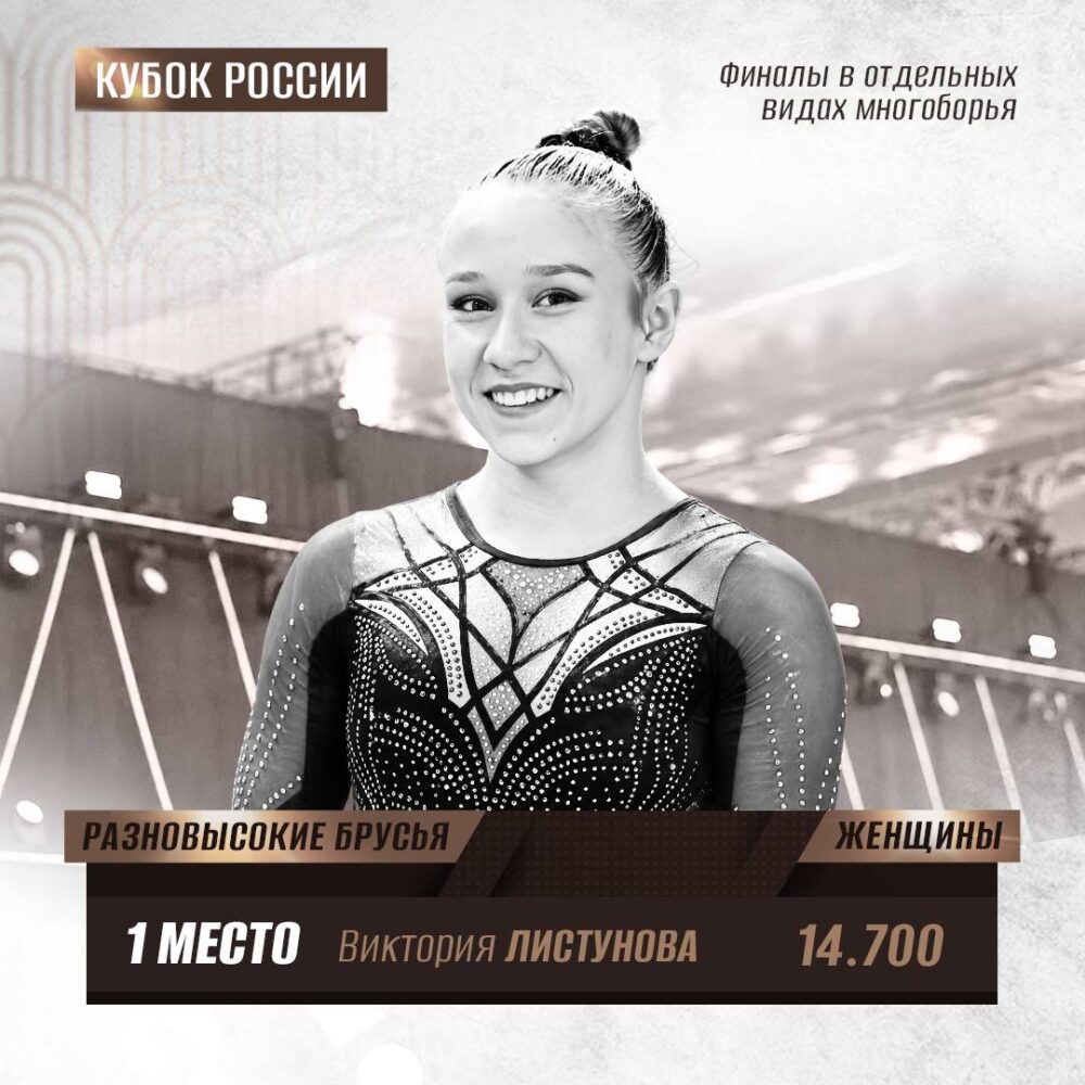 Виктория Листунова становится обладательницей Кубка России на разновысоких брусьях — Спорт в Москве