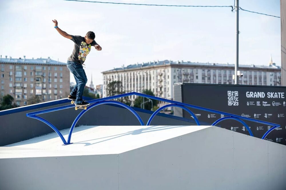 В Парке Горького прошел международный фестиваль скейтбординга Grand Skate Tour 2023