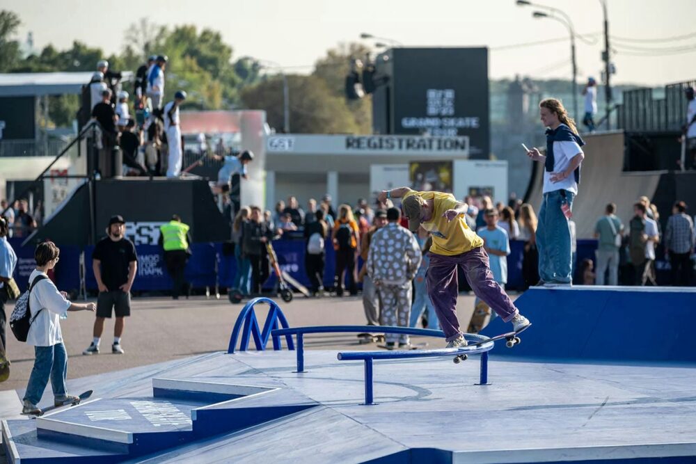 В Парке Горького прошел международный фестиваль скейтбординга Grand Skate Tour 2023