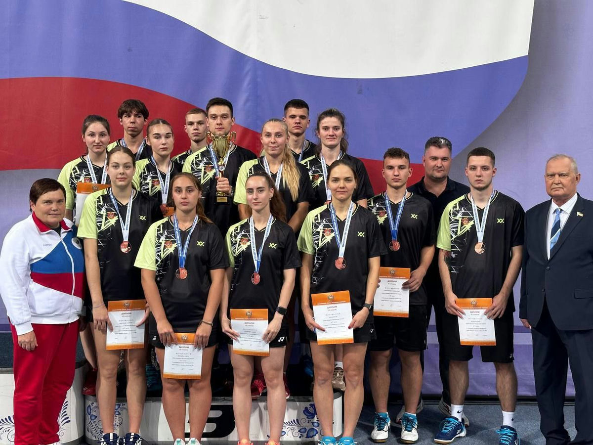 Сборная Московской области стала призёром командного чемпионата России по бадминтону